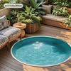 Tappeto Rotondo Morbido da Piscina, Tappeto da Esterno Leggero e Accogliente per Giardino e Patio, Piccolo Tappeto Decorativo Antiscivolo