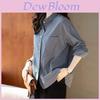 Womens Striped Long Sleeve Shirt With Pocket And Polos For Casual Office Wear
