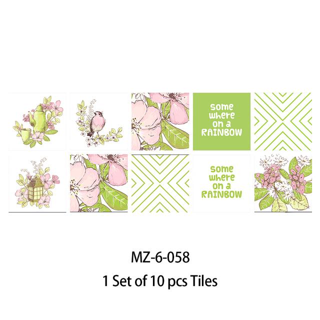 Película adhesiva para azulejos, 28 estilos a elegir, para azulejos/suelo en la cocina, protector contra salpicaduras, papel tapiz artístico para suelo, calcomanías de pared