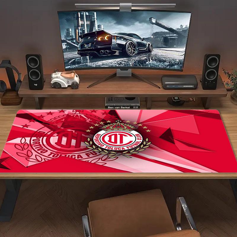 Deportivo Toluca FC Color Mouse Pad Large Gaming Table Cushion Non-slip Laptop Tablet Big Mousepad XXL Mat Mini PC Playmat With Lock edge
