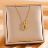 Fashion Titanium Steel Necklace Pendant Simple Elegant Unisex Chain Jewelry Accessories for Women Men
