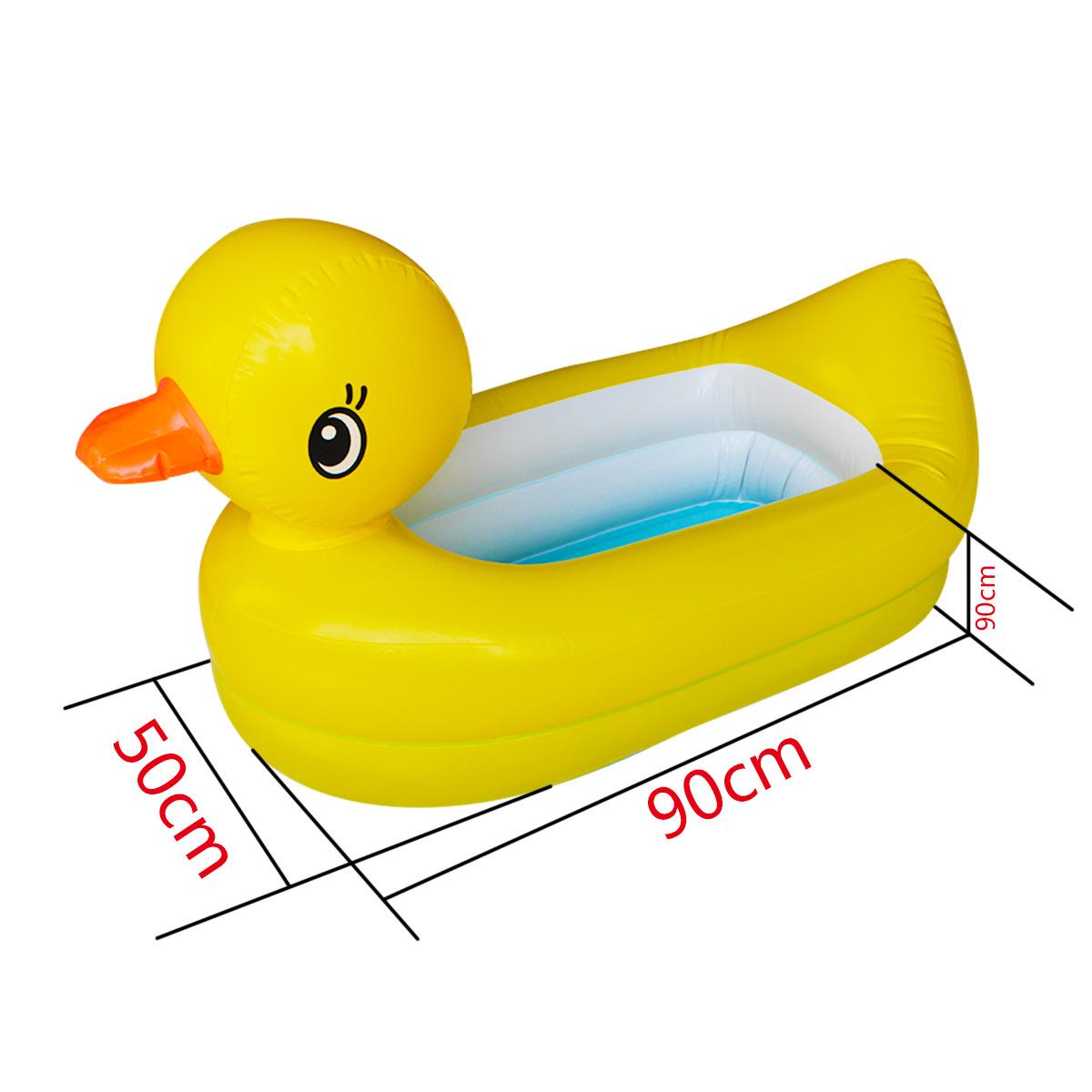 Inflatable Yellow Duck Bathtub & Pool for Kids and Pets 90x50x25 cm жёлтый