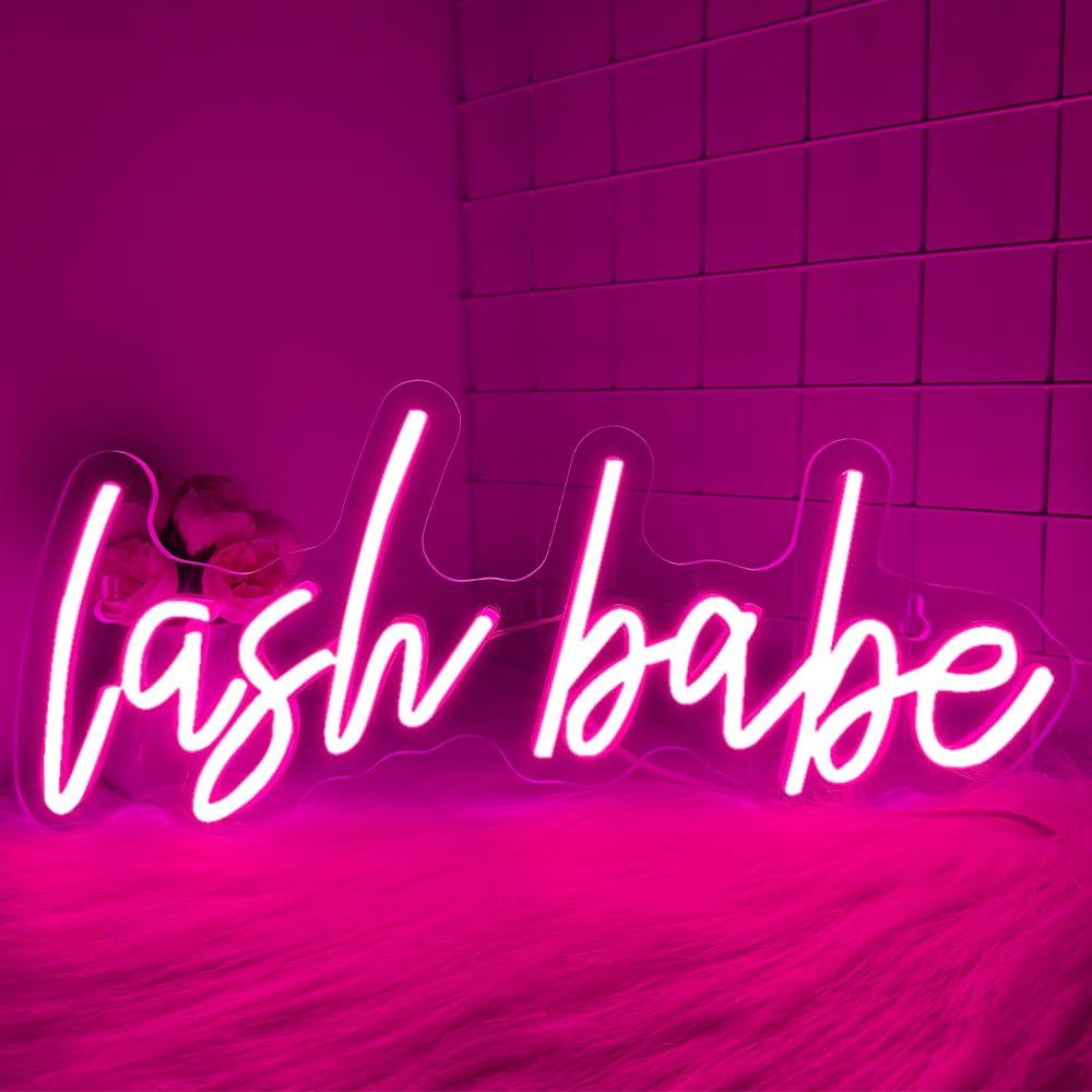 

Неоновая вывеска Lash Babe Красивые ресницы Вывеска для декора комнаты с ресницами, для салона ресниц, студии красоты, нейл-бара, парикмахерской, Подарок для девушек