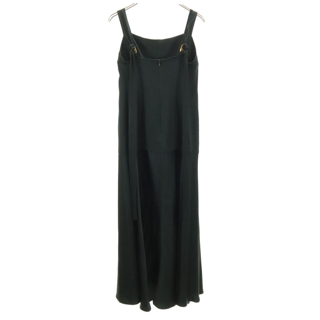Zara No Sleeve Long Dress S Dark Green Women Used