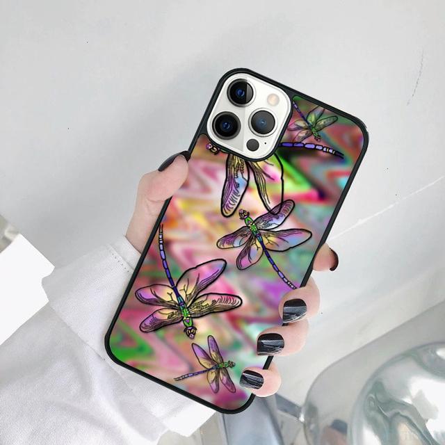 Dragonfly Insect Phone Case Cover For iPhone 17 Air 15 16 14 11 12 13 Pro MAX Plus