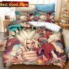 New Anime Dr.STONE 3D Print Bedding Set Duvet Covers Pillowcases 3 Piece Comforter Bedding Sets Bedclothes  Duvet cover Sets