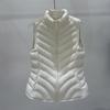 New White Duck Down Down Vest Women's Stand-up Collar Slim and Thin Small Waist Ribs Vest Jacket