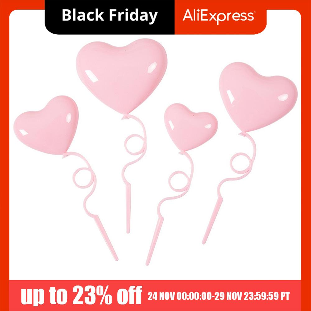 Heart Love Balloon Cupcake Cake Flag Pennant Cake Topper Cake Decoration Party Supplies Valentine's Day