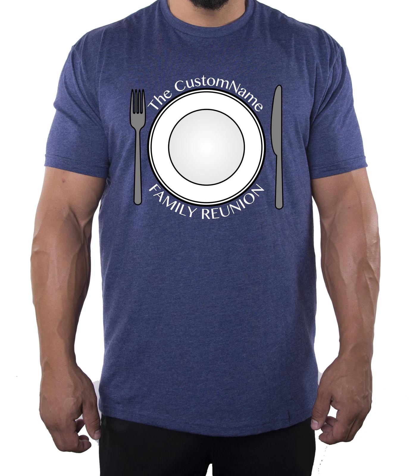 Thanksgiving Plate with custom name- Family Reunion Men s T-Shirts S