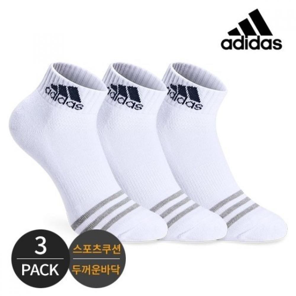 

Adidas Women s Cushion Mesh Three Line Ankle Socks 3P WH