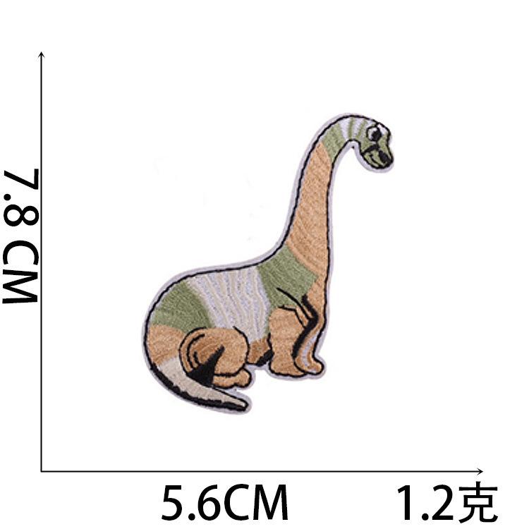 Cross-Border Hot Sale Cartoon Little Dinosaur Embroidery Cloth Sticker Adhesive Embroidery Label Cute Little Animal Children'S Clothing Patch Sticker