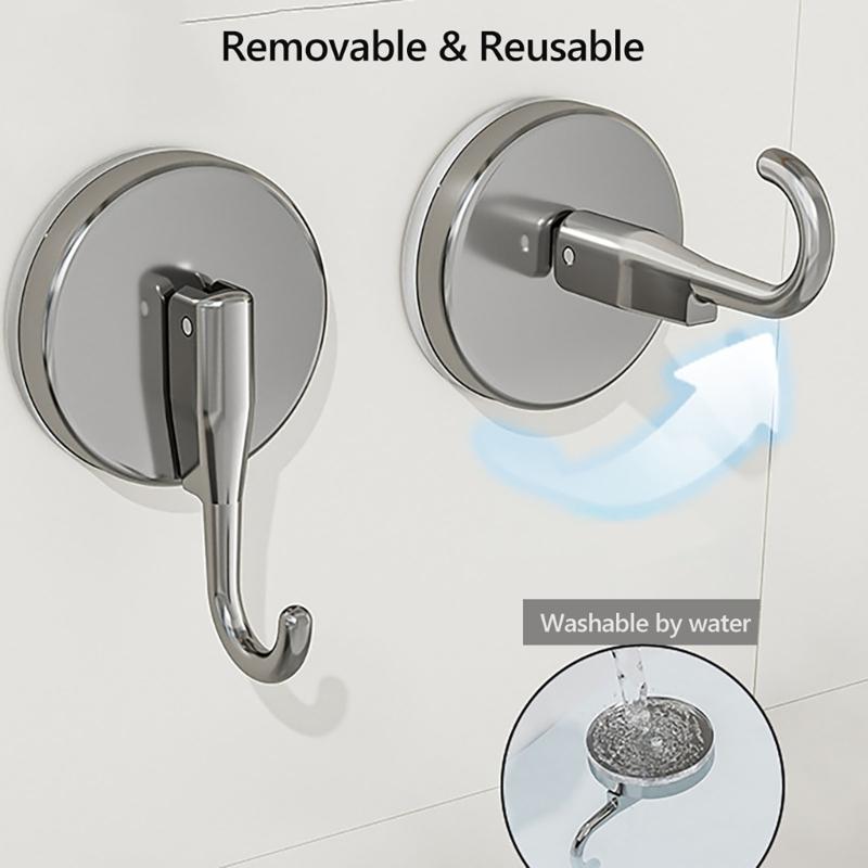 Easy Installs Suction Hook Holders ABS Not Drill Suction Hook Heavy Duty Adhesive Hook 57mm Diameter for Bathroom Kitchen