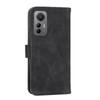 DIERFENG DF-03 for Xiaomi 12 Pro 5G/12 Pro (Dimensity) 5G/12S Pro 5G Wallet PU Leather Phone Case Lines Imprinted Phone Stand Cover- Black