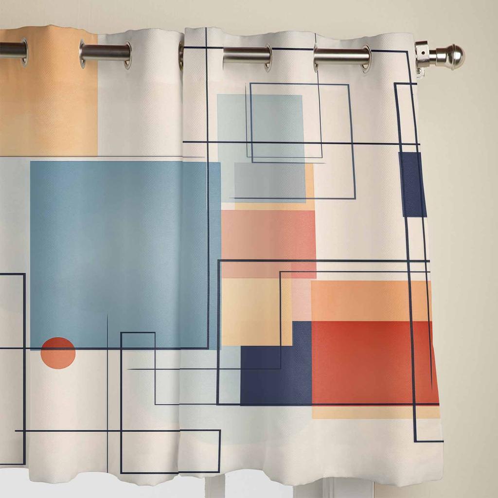 Oil Painting Abstract Hand Painted Vintage Window Curtains for Living Room Luxury Bedroom Curtain Kitchen Blinds Drapes Curtains