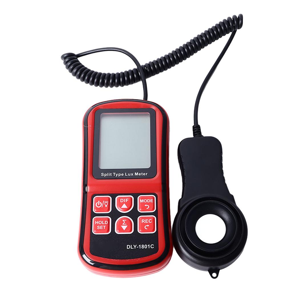 Digital Illuminometer High Sensitivity LCD Backlit Display Portable Luxmeter Light Meter for Garage