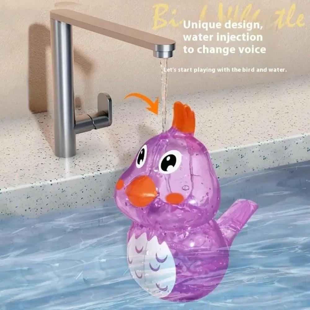 New with Lanyard Water Bird Whistle Add Water Multicolor Warble Whistle Bathtime Musical Toy Musical Instrument