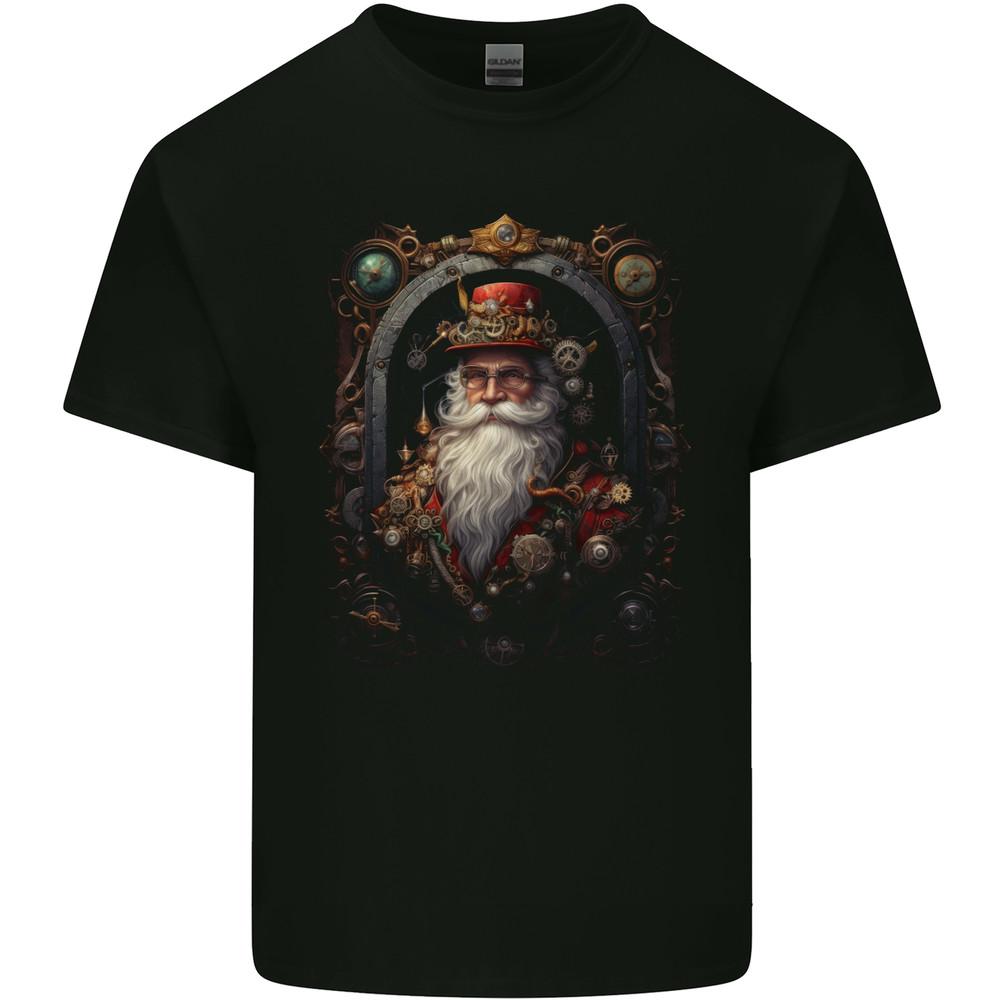Steampunk Santa Claus Xmas Christmas Mens Light Cotton T-Shirt Unisex T-Shirt XL