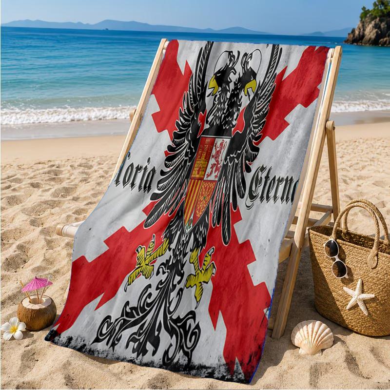 Eintracht FC Wappen Strandtuch Mikrofaser Strandtuch, Leicht und Schnelltrocknend, für Sommerreisen, Schwimmbad Fan Geburtstagsgeschenk