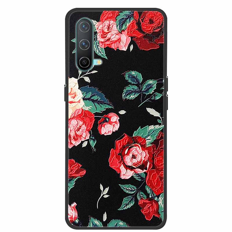 3D Phone Case For OnePlus Nord CE5 CE CE2 CE3 CE4 Relief Emboss Flower Cover for OnePlus Nord CE 2 3 4 5 Silicone Soft Protector