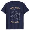 Jiu Jitsu Free Hugs O Neck Casual Men T-shirts 100% Cotton Youth T Shirt Funny Fighter Tshirt Judo Art Japan Style Tees