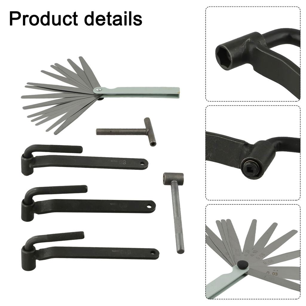 Feeler Gauge Tool Engine Adjustment Tool For DIY Projects 152mm 5.98 In Feeler Gauge Non-slip Handle Compatible With Motorcycles