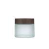 Tarro de Crema Cremosa Esmerilado con Veta de Madera - Botella Cosmética Sellada para Contorno de Ojos y Crema Facial Oscura Recargable