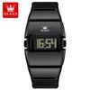 Fashionable Trendy Men's Stopwatch Luminous Digital Quartz Watches Personalized Distinctive Wine Barrel Shaped Intelligent Electronic Digital Watch