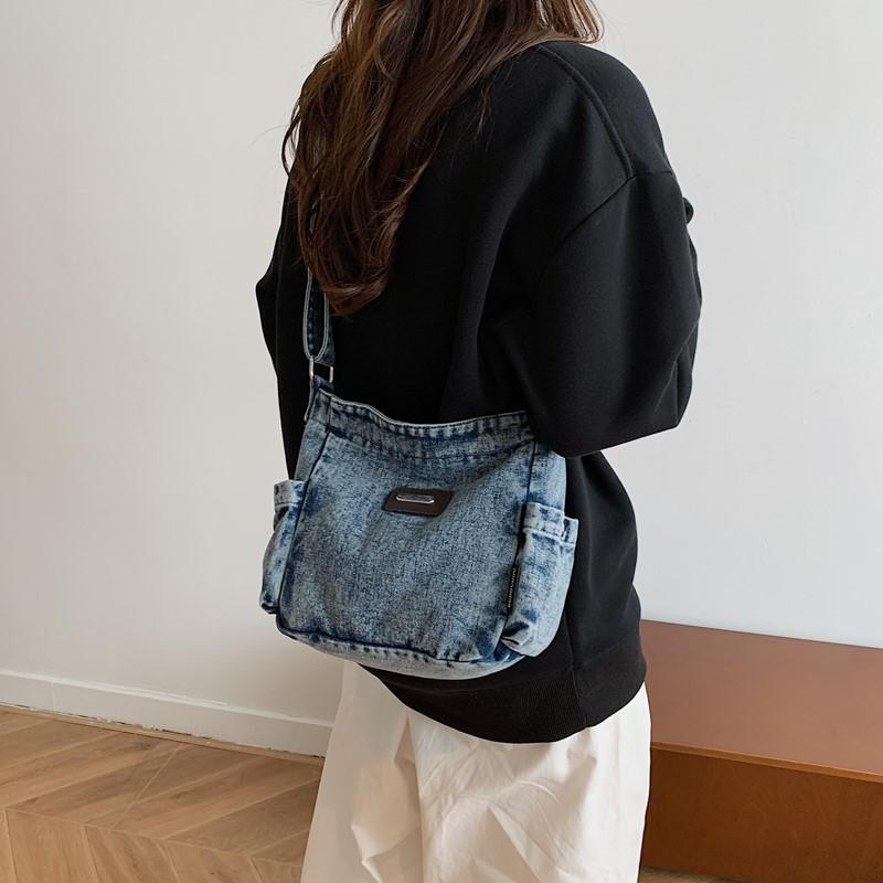 Denim Bag Women's Shoulder Crossbody Bag Commuter Small Square Bag