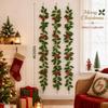 Ultra Long Artificial Holly Garland Decoration Simulation plant Fake Ivy Garland Realistic Vibrant Green Leaves