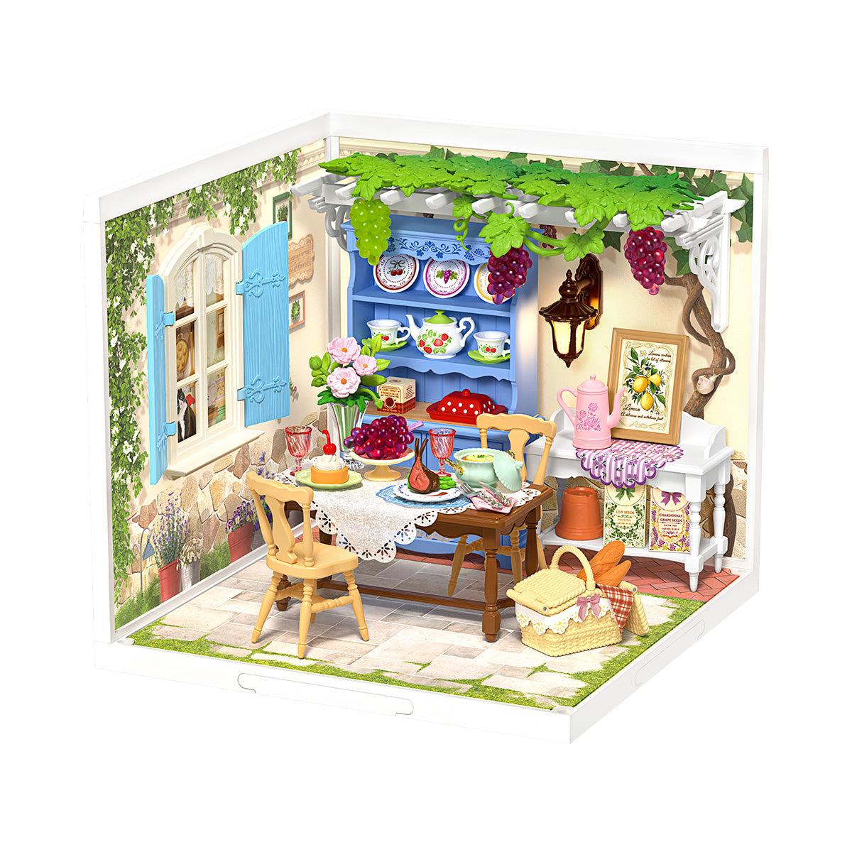 Rolife Light Robotime 3D Puzzle Super Creator Midsummer Dream Yard Diy Miniature House (Dw025) | 1:24 Scale