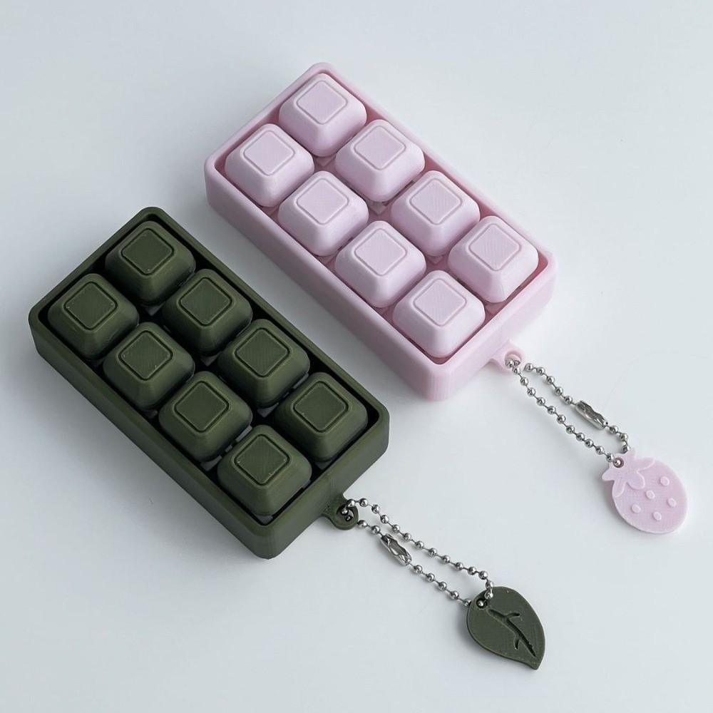 Key Cap Clicker Keycap Fidget Keychain 8 Keys Mechanical Keyboard Keychain Adults