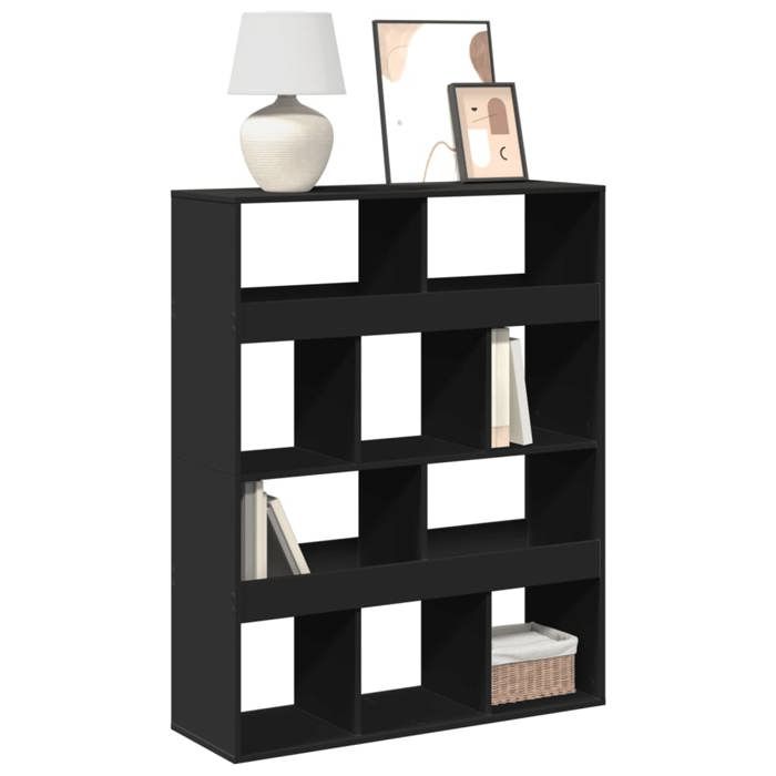 VidaXL Black Bookcase 100x33x125.5 Cm Engineered Wood, Bookshelf, Storage Shelf, Display Cabinet, 3309358