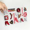 FOR HONDA HRC H WING Reflective Motorcycle Stickers Waterproof Vinyl Decals for Motorbike Helmet Fuel Tank Bike
