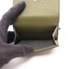 Used GUCCI Mini Wallet Logo Tri-fold Wallet 736151 Leather Khaki Used Women