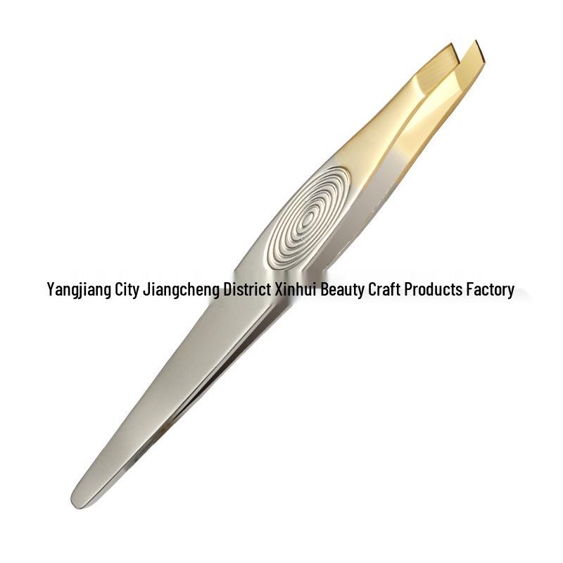 

Пинцет для бровей и инструмент для тримминга из нержавеющей стали с золотым покрытием