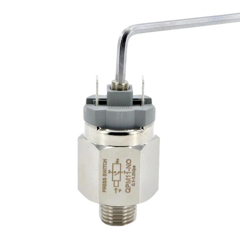 QPM11-NC QPM11-NO 1/4" 1/8'' Pressure Switch Wire External Thread Nozzle Micro Pressure Adjustable Diaphragm Hydraulic Switch