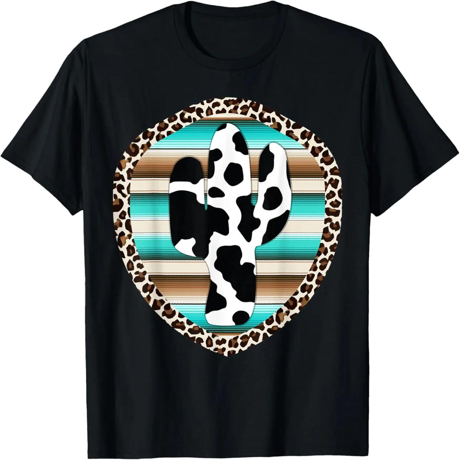 

Serape cow print Cactus Leopard print Turquoise Brown T-Shirt XXXXXL чёрный