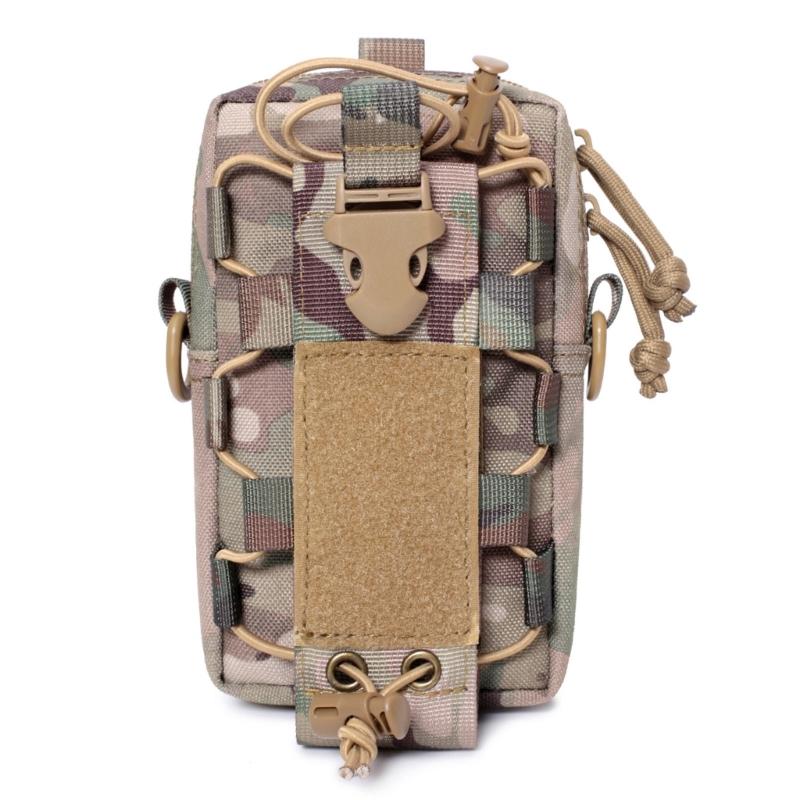 Outdoor Camping Belt Bag Tactical Pouch Mobile Phone Bag Water Bottle Carrying Pouch Small Hiking Gear Tool Organizer