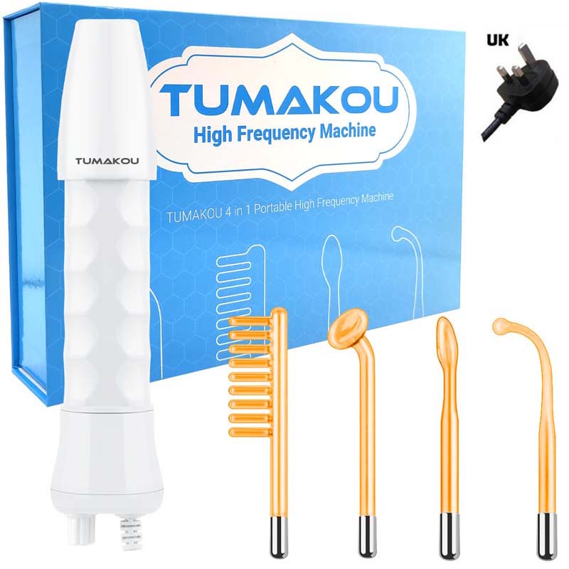 4 In 1 Handheld Electric For Face Skin Beauty Tools Portable High Frequency Facial Therapy Wand Acne Treatment Machine Neon Wand