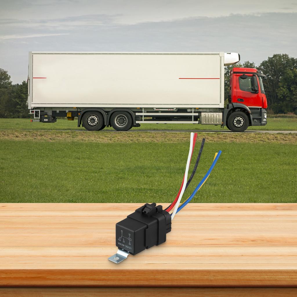 Heavy Duty 12V 5 Pin Relay Harness Socket with Integrated Diode Protection for Car and Truck Electrical Systems