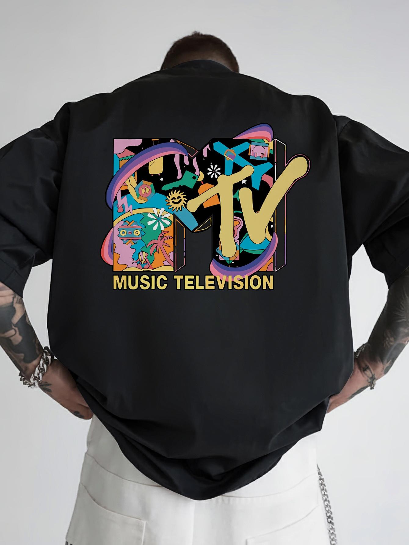 Retro Rock Band Print T-shirt XXL