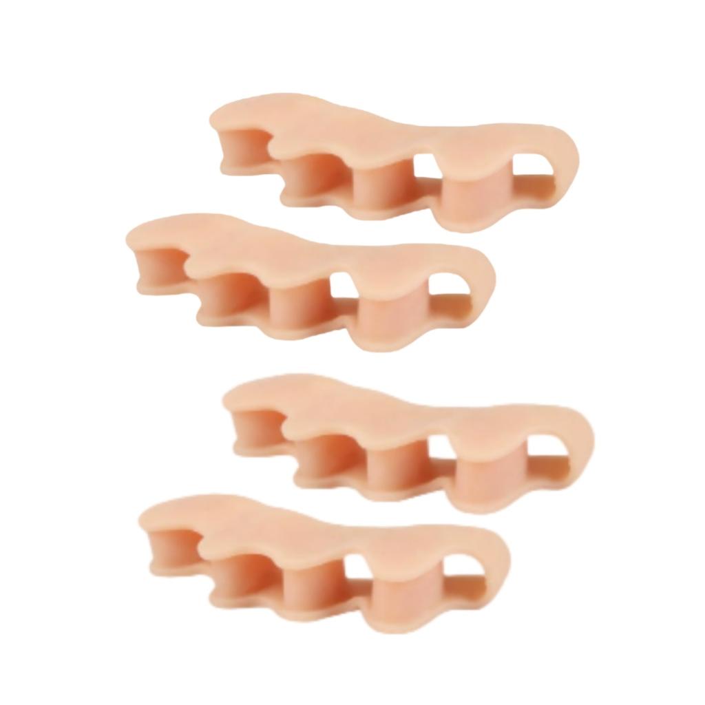2Pair Five Hole Toe Separator Hallux Valgus Orthosis Bunion Corrector Toe Straightener Overlapping Toe Separator Toe Protector