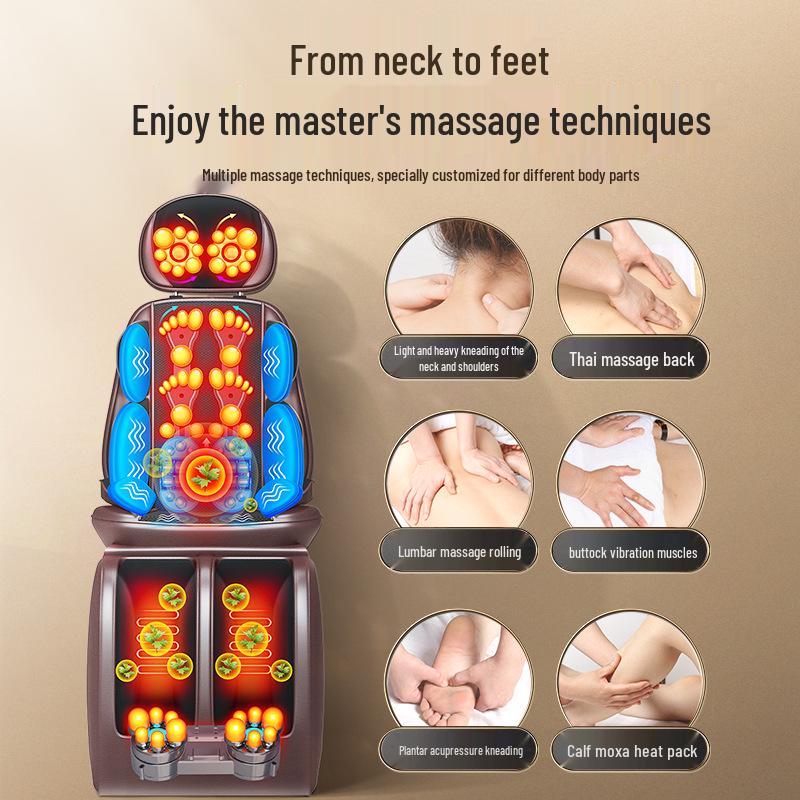 Full Body Multifunctional Electric Massage Cushion for Back, Waist, Legs, and Feet