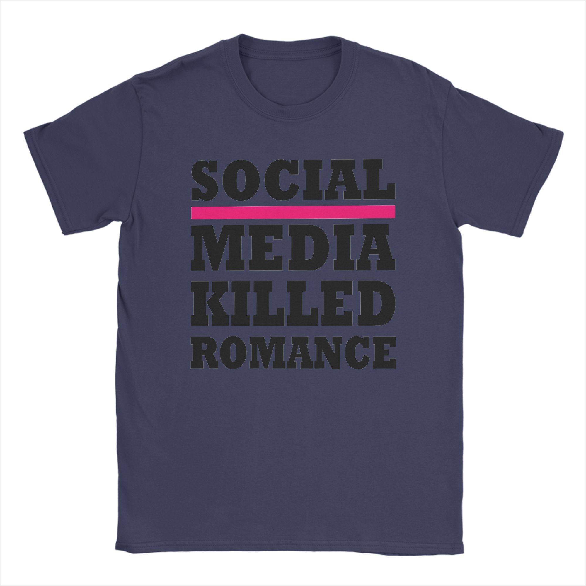 

Social Media Killed RoUnisexce T Shirt Novelty T-Shirts Short Sleeve Vintage Tops Summer Cotton O Neck Plus Size 5XL Top Tees 4XL