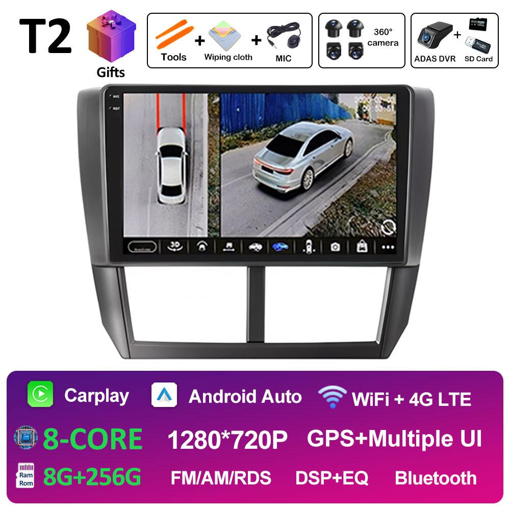 Wireless Carplay DSP Stereo For Subaru Forester 3 SH 2007 2008 2009 2010 2011 2012 2013 Android 14 WIFI Bluetooth 4G Auto Tools