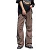 Overalls Men's Summer New Hong Kong Style Ins Solid Color Multi-pocket Casual Pants Youth Trendy Brand Loose Straight-leg Pants