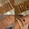 Accessories, Vintage Leaf Knotted Hollow Bracelet Geometric Round Triangle Bracelet Wholesale