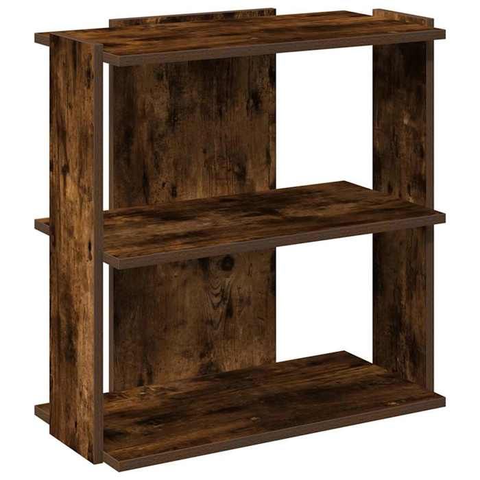 VidaXL 3-Tier Bookcase Smoked Oak 60x30x60 Cm Engineered Wood, Shelf, Book Shelf, Storage Shelf, 860251