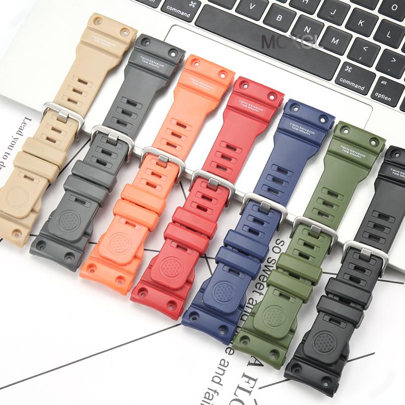 Resin Watch Strap Suitable for Casio GN-1000 Gn-1000 Watch Band Waterproof Replacemnet Bracelet