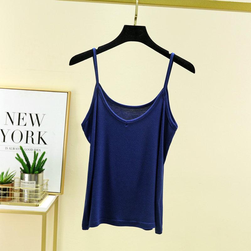 

Женская утягивающая майка-камисоль с V-образным вырезом из модала: Летний топ-базовый слой без рукавов XL